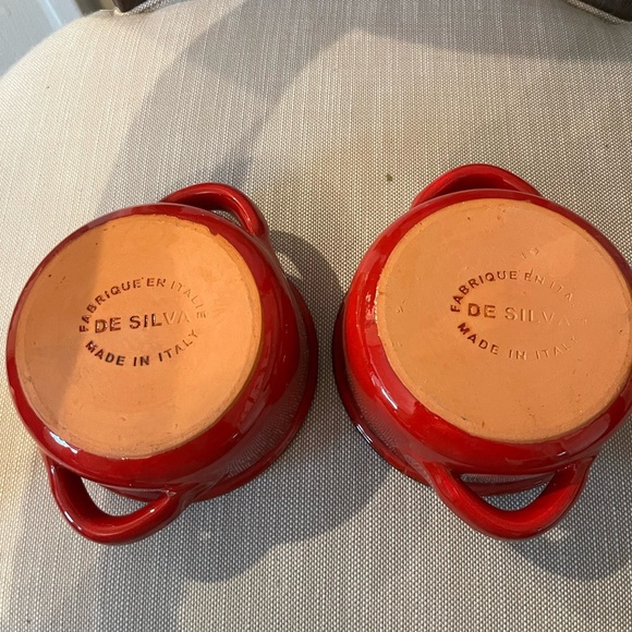 DeSilva Terracotta pottery soup bowls set of 4 made in Italy - Picture 11 of 14